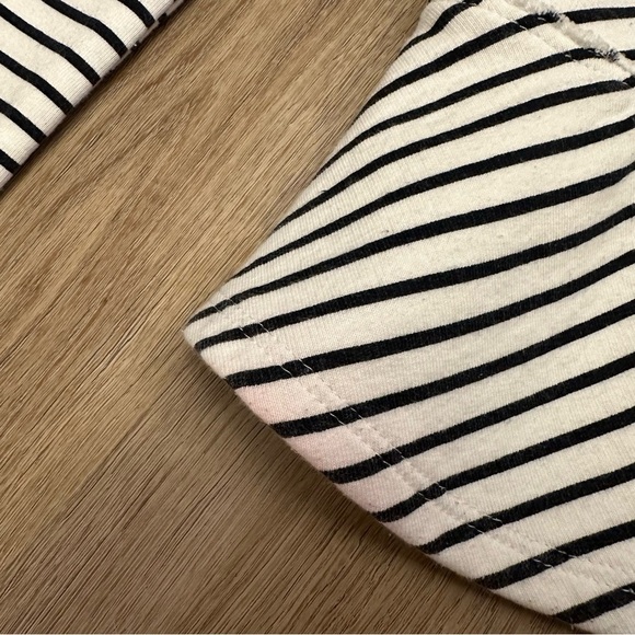 Zara White and Black Striped Full Zip Front Peplum Jacket size XS - Picture 10 of 12